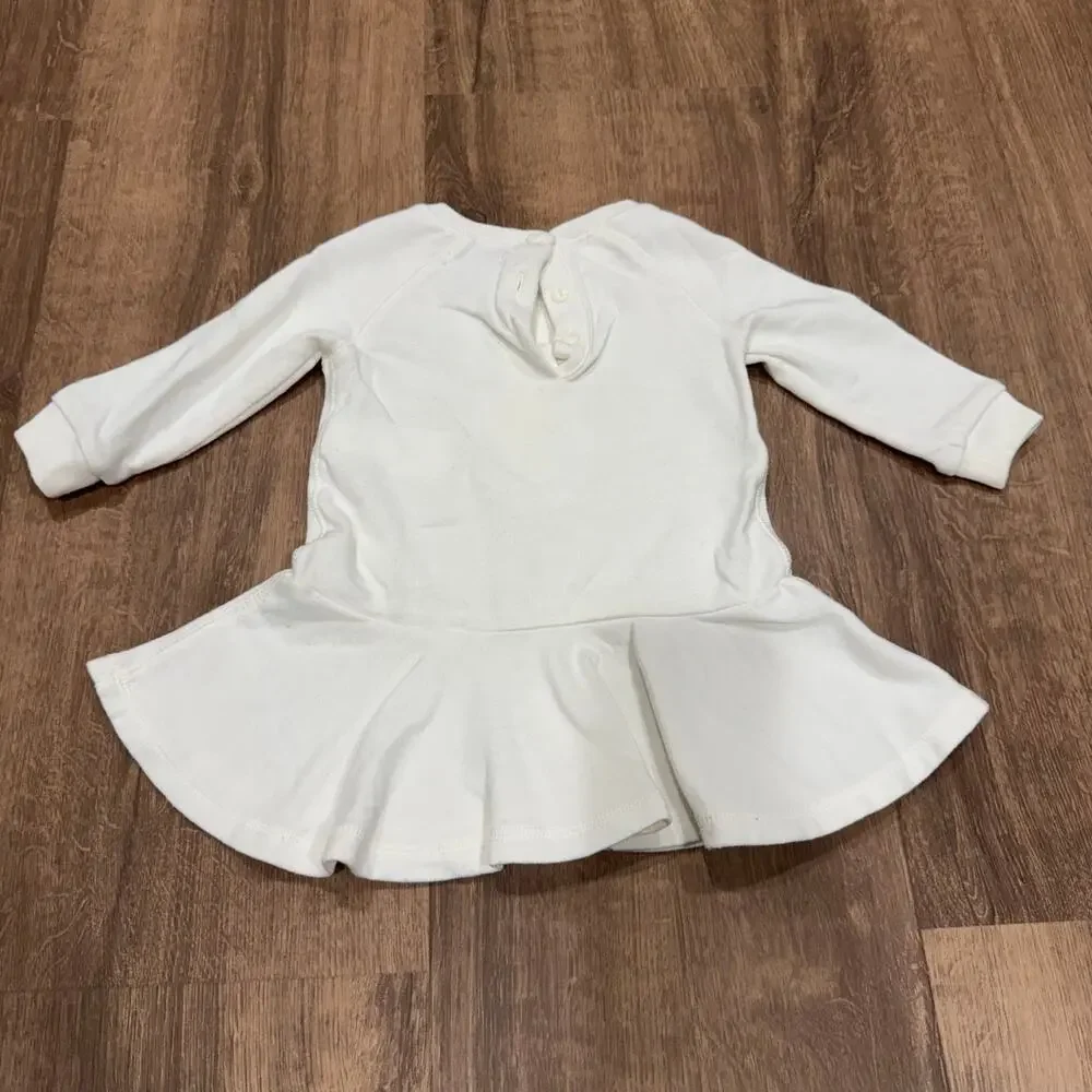 Ralph Lauren Polo Bear Sweater Sweatshirt Dress Baby Girl Size 9M Months